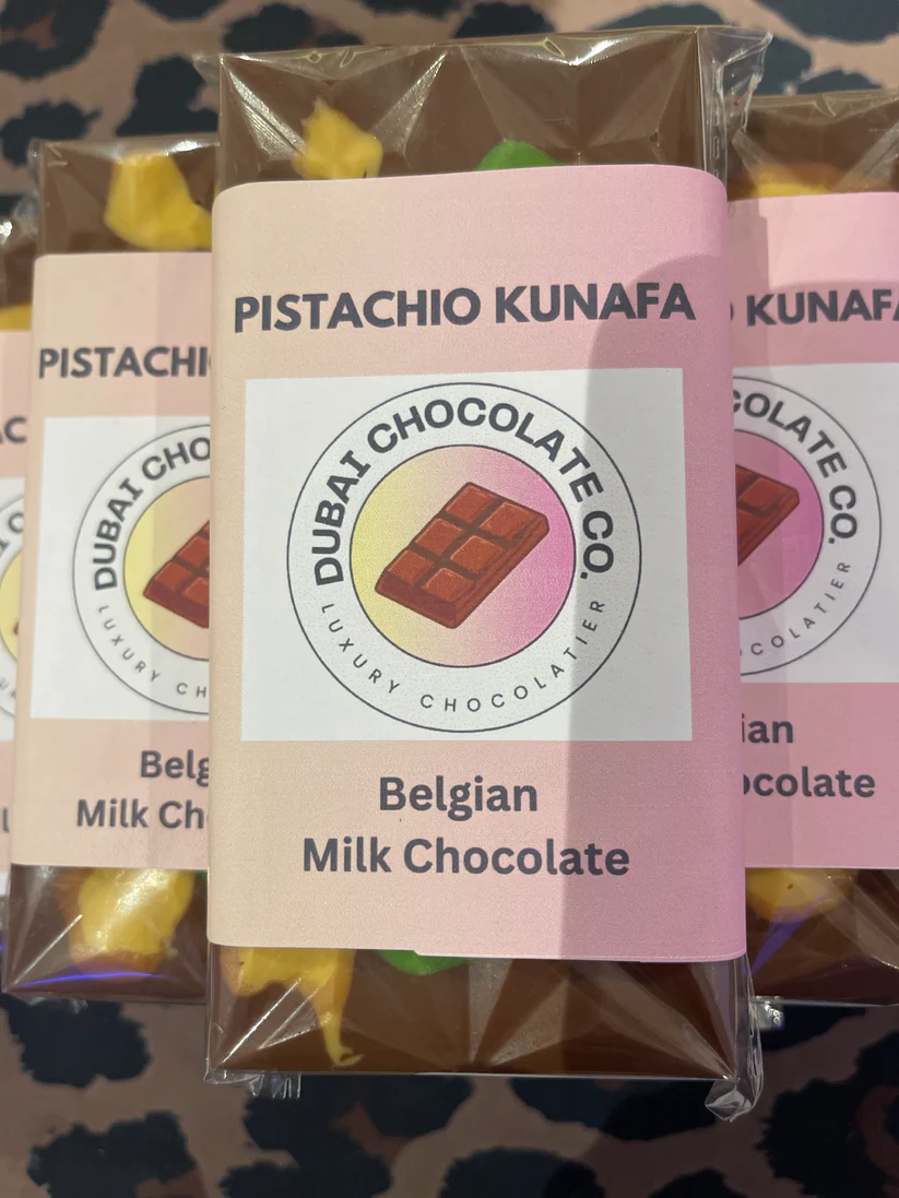 Dubai Chocolate Bar 200g - Belgian Milk Chocolate - Pistachio - Kunafa - Tahini - Image 7