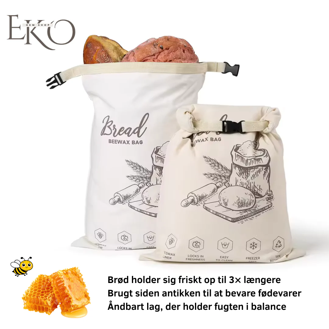 Økologisk bivoks brødpose – 100 % bomuld - Image 5